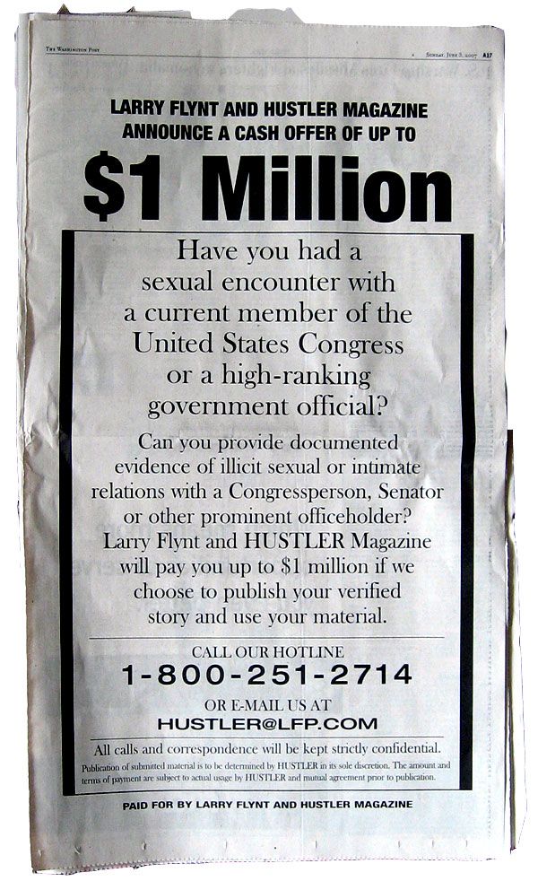 Had Sex with Gov't Official? Make $$$