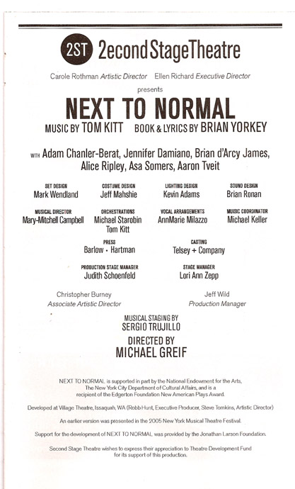 Jaystarr's 10/10 Report on NEXT TO NORMAL (with stage door photos)