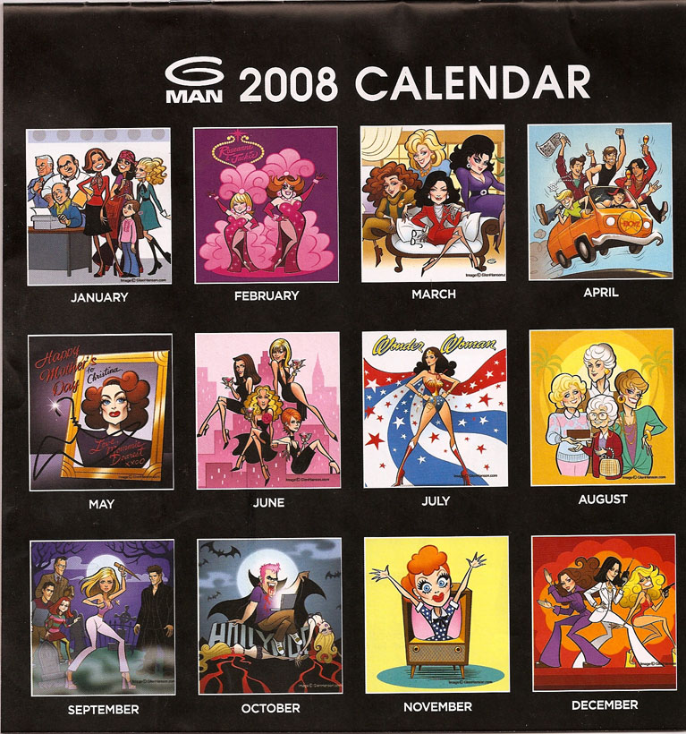 G MAN 2008 Calendar feat. our very own-Gay Icons