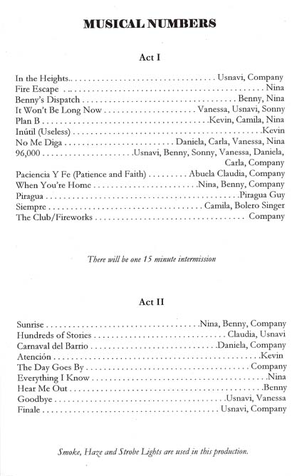 re: IN THE HEIGHTS Full Casting Announcend