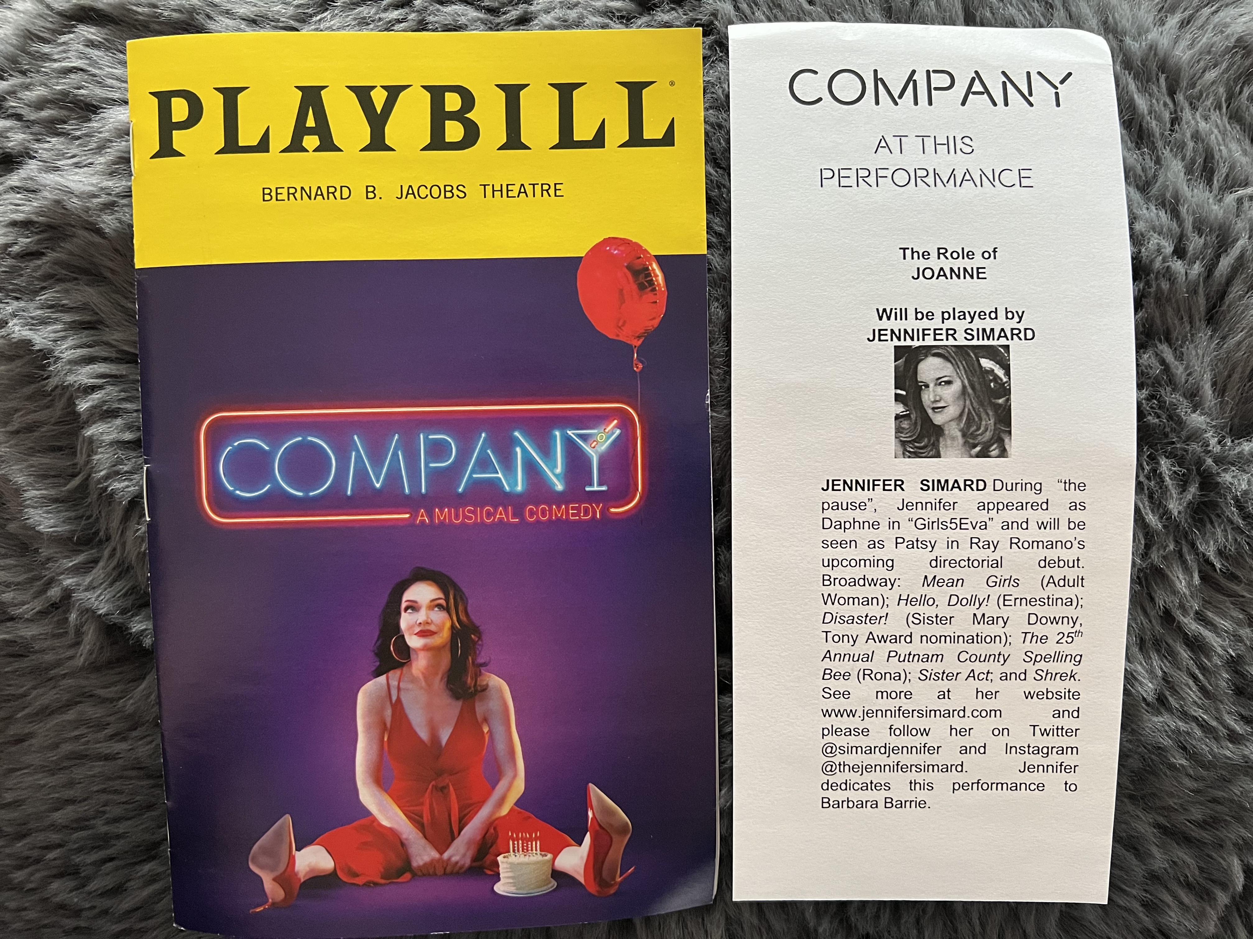 Jennifer Simard as JOANNE - Company Playbill