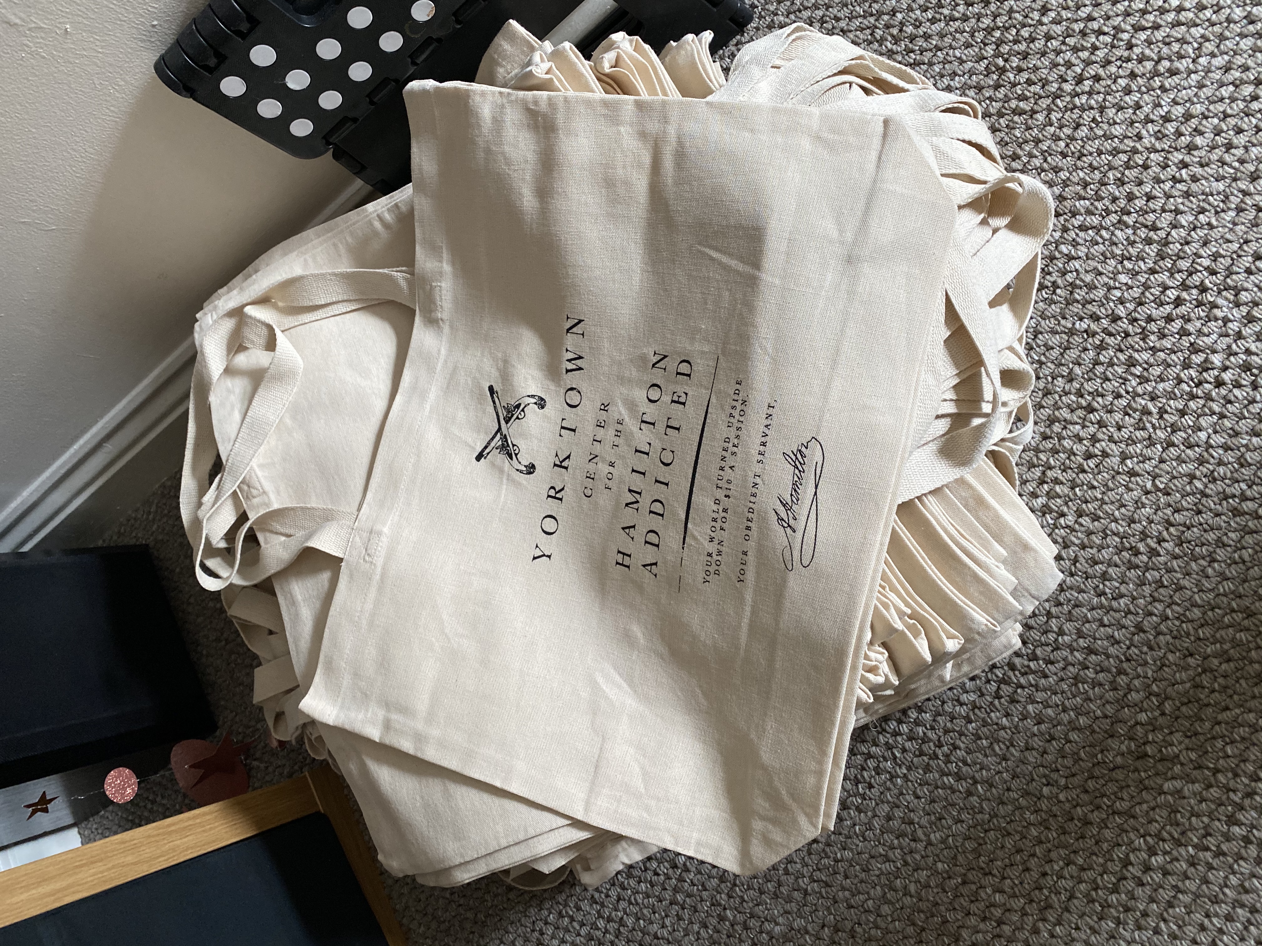 Name your own price on charity Hamilton tote bags