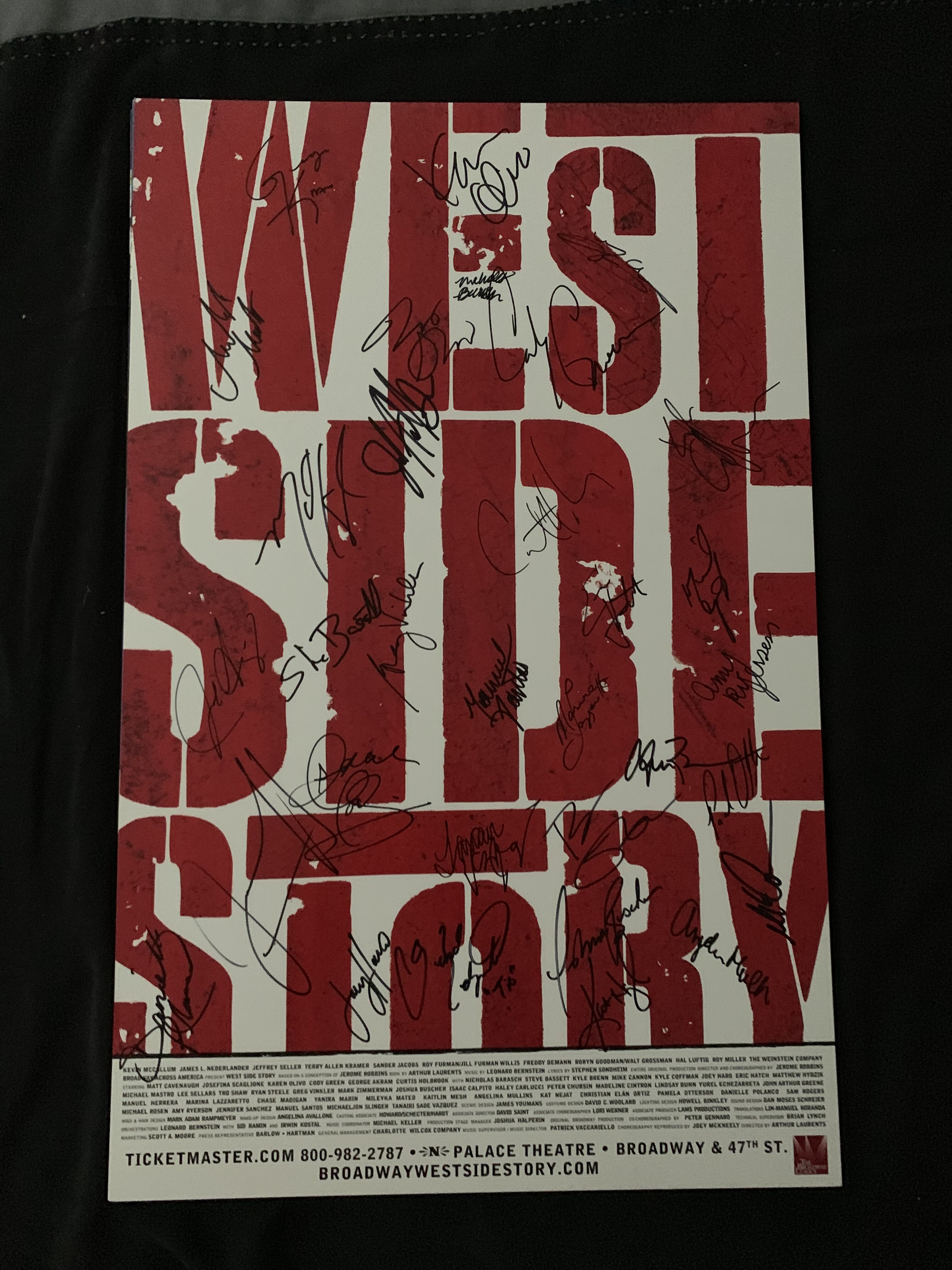 West Side Story Signed Revival Window Card/Poster