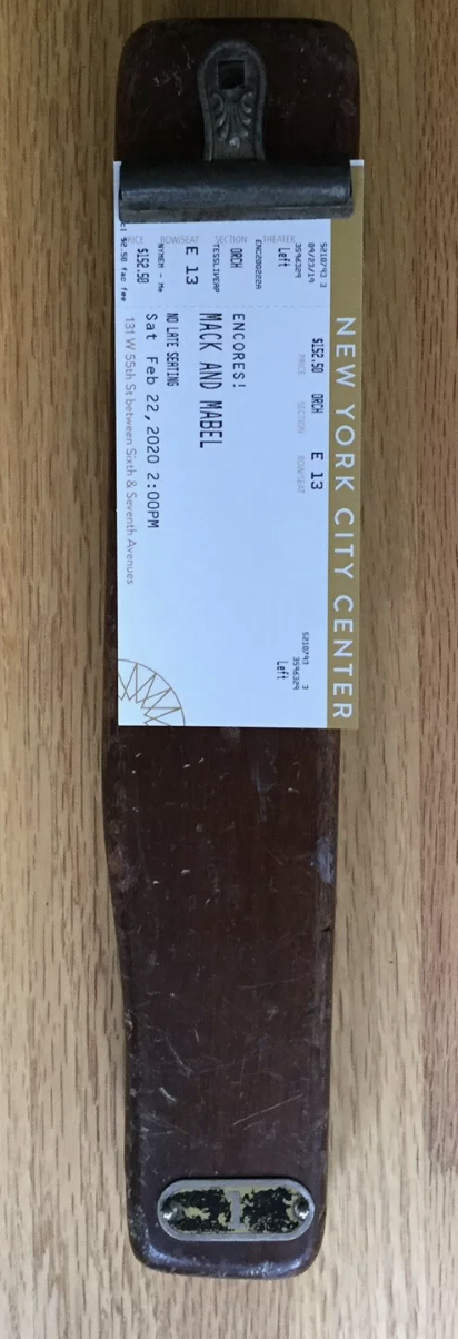 BROADWAY Fan Gift demolished THEATRE Seat ARMREST / Ticket Holder Reclaimed Art