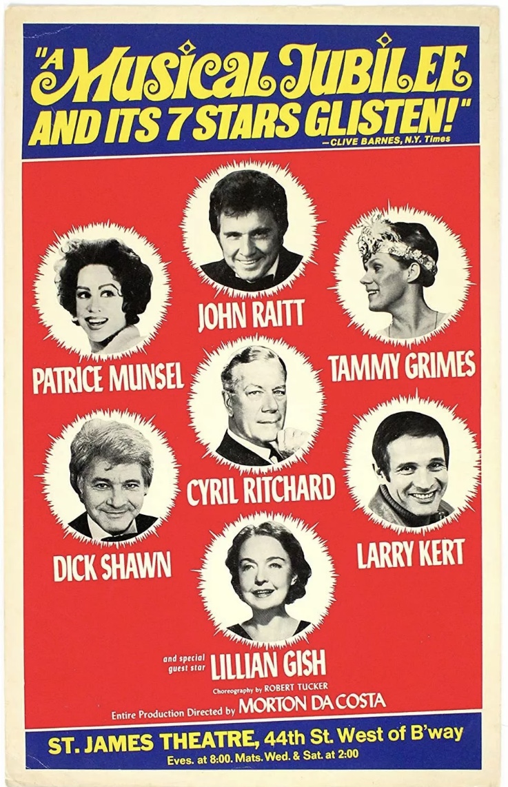 $19.50 MUSICAL Jubilee • Poster JOHN RAITT TAMMY GRIMES LARRY KERT 1975