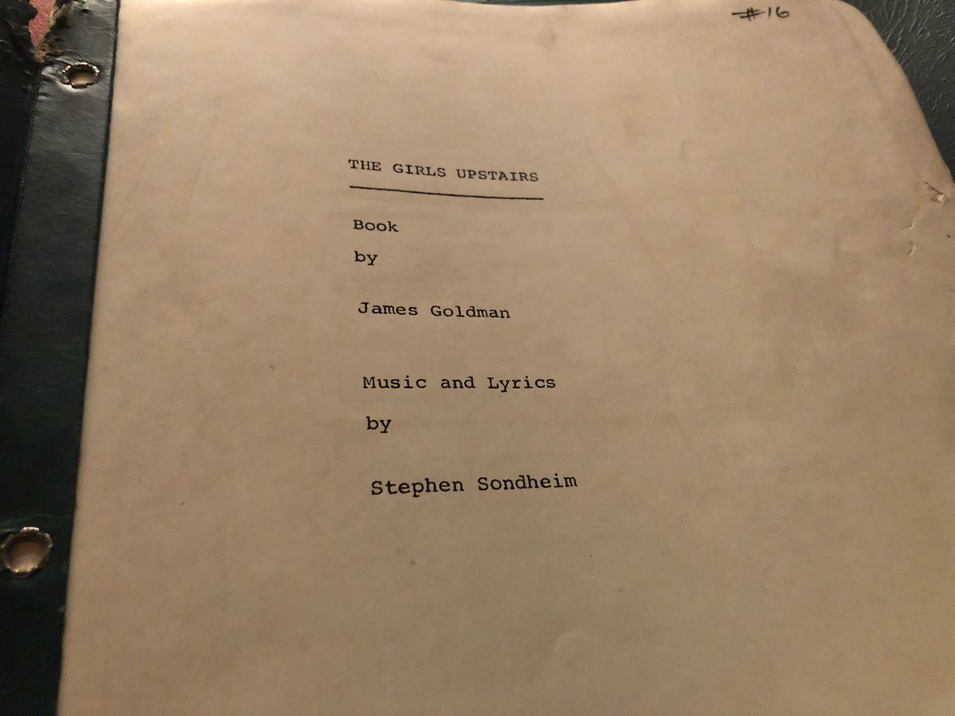 The Girls Upstairs 1968 Draft