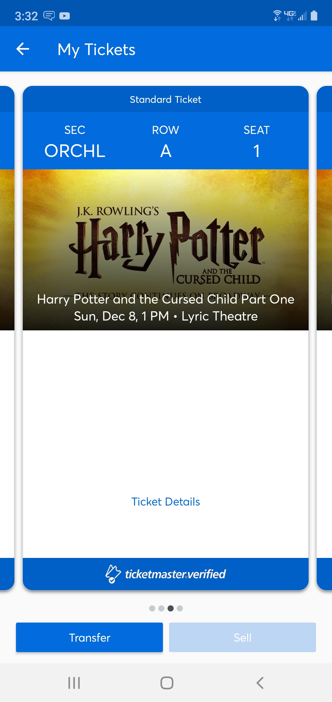 Selling NYC Harry Potter and the Cursed child parts 1 & 2 with 2 giftbags 