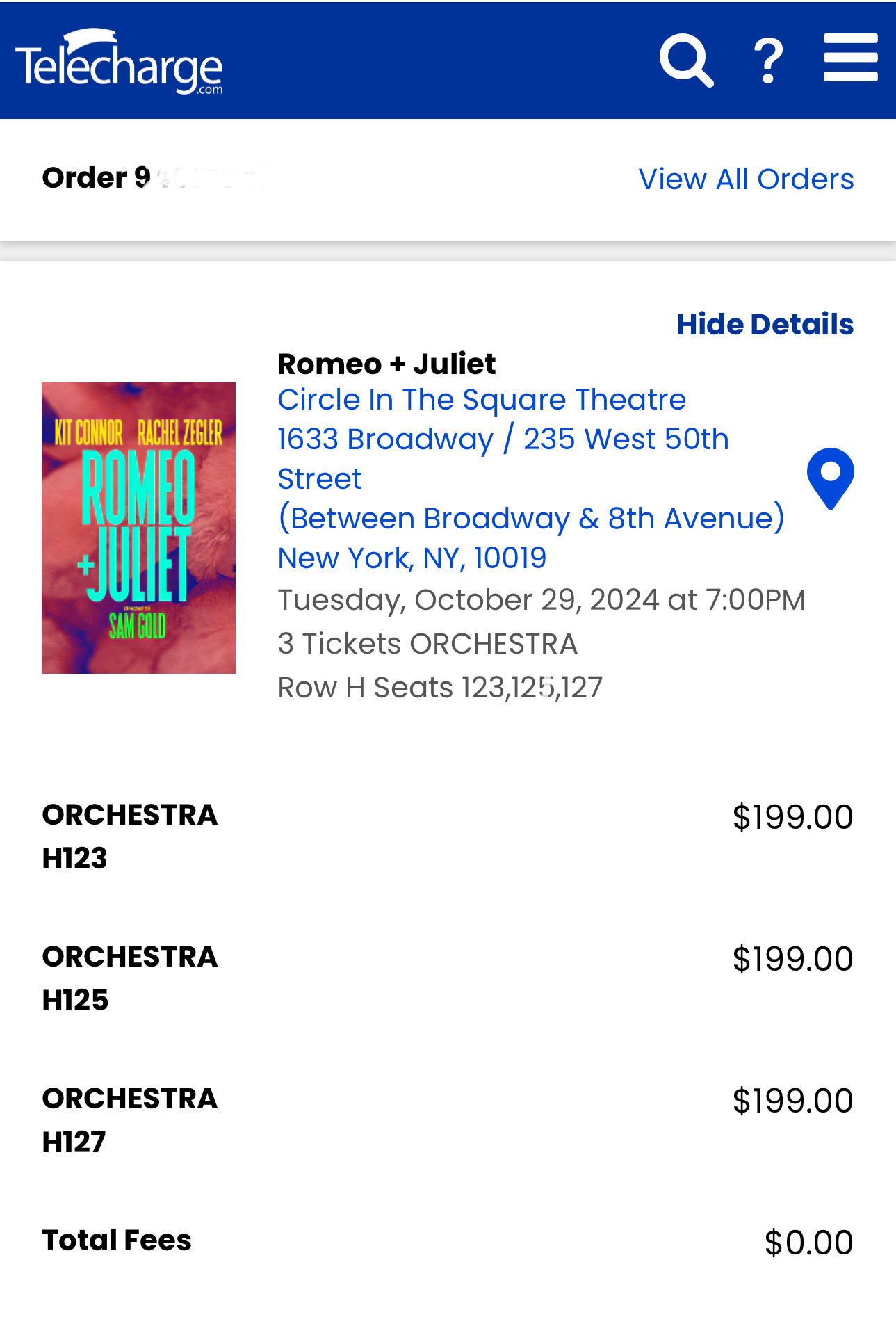 Romeo+Juliet - 3tix Oct 29