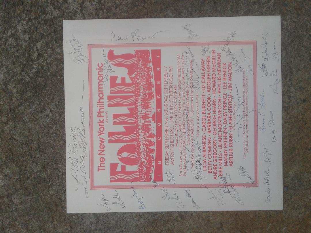 1985 FOLLIES AUTOGRAPHED POSTER SIGNED BY ALL