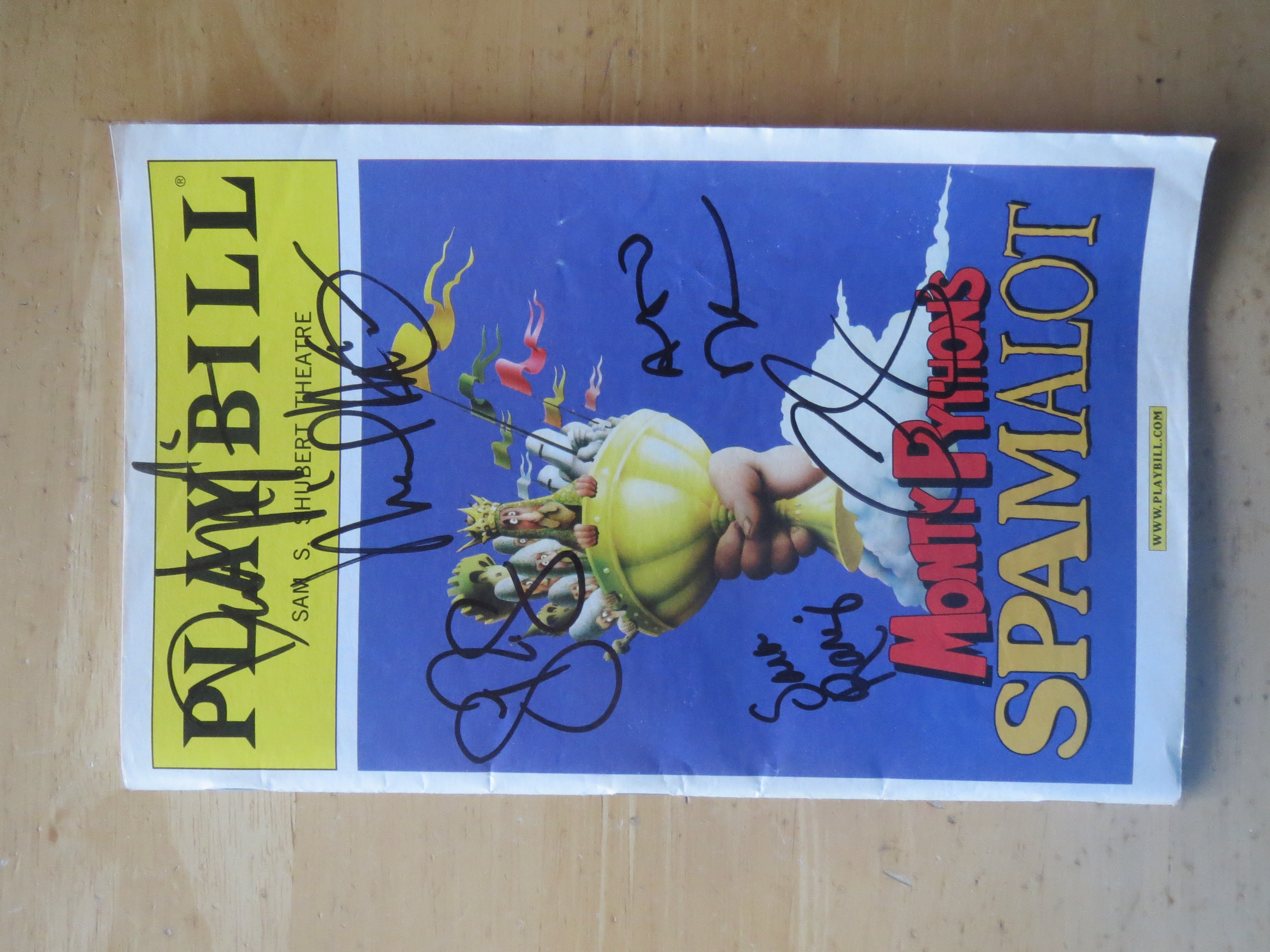 Monty Python's Spamalot autographed playbill