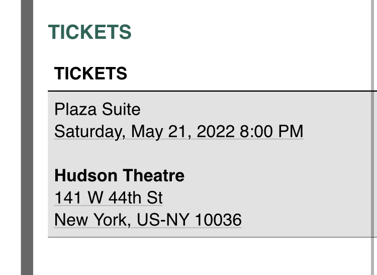 Plaza Suite 5:21