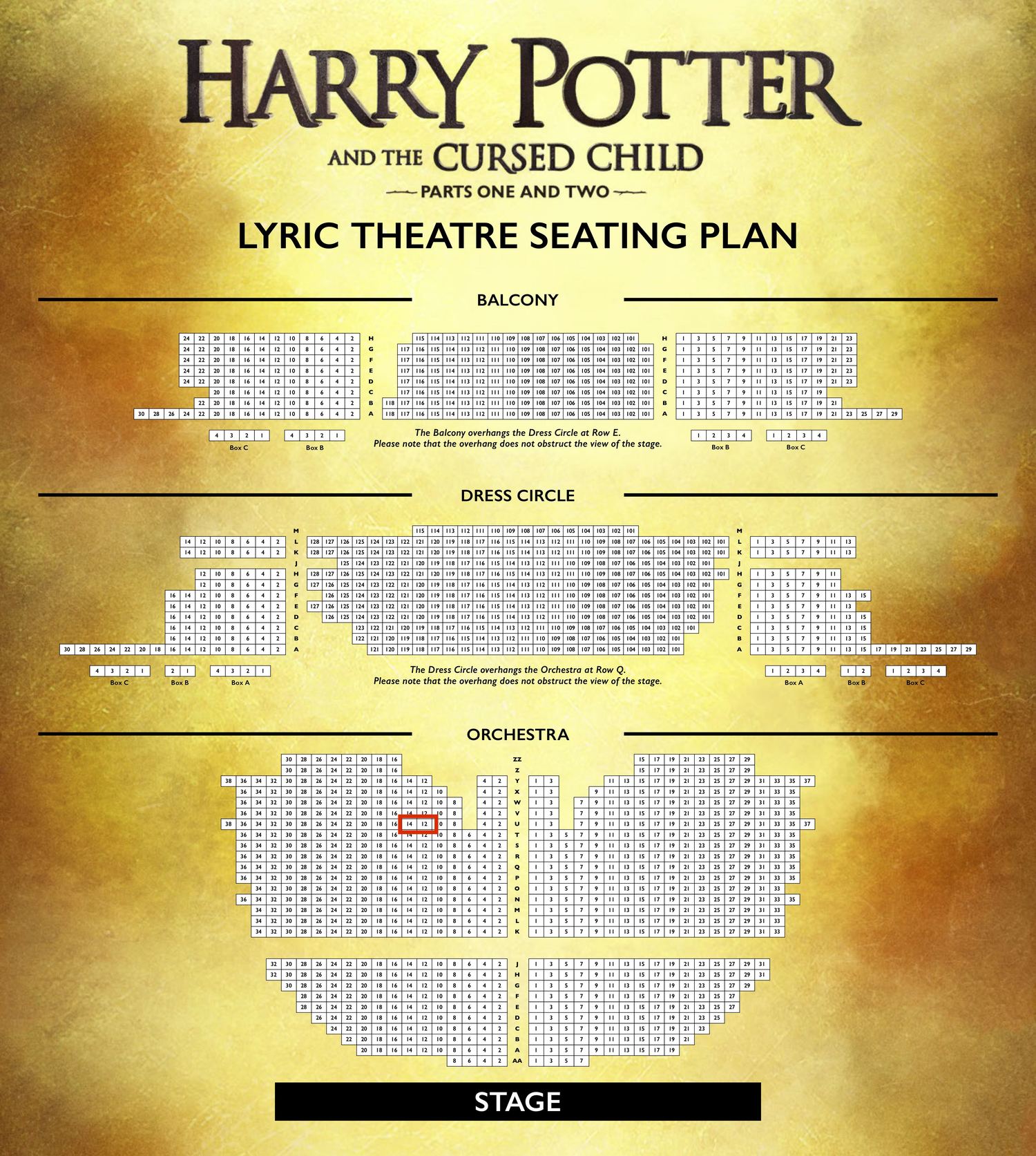 4/14 Harry Potter - 1 Orch ticket- $125 per part!