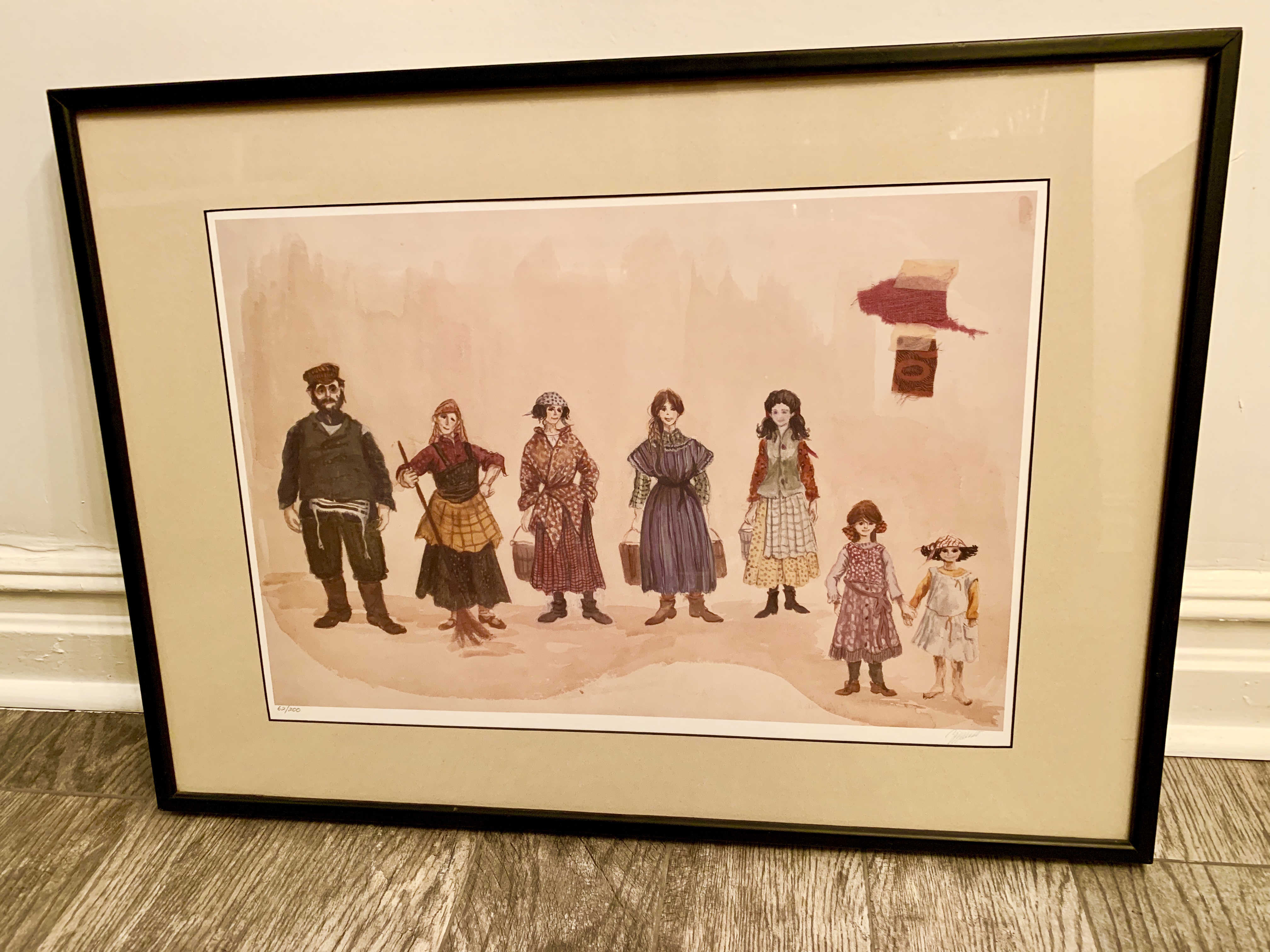 Fiddler on the Roof framed lithograph 