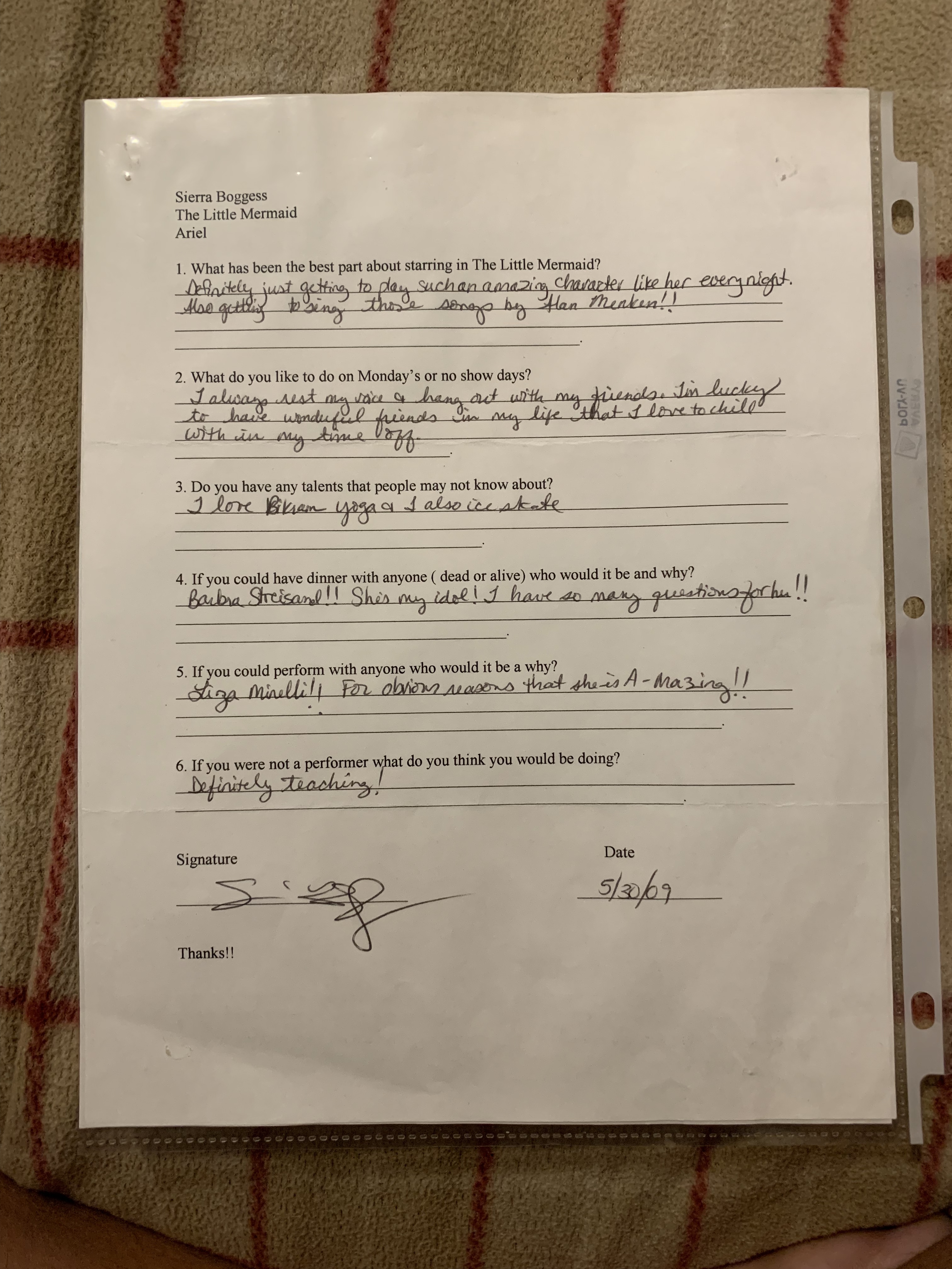 Filled out questionnaires 