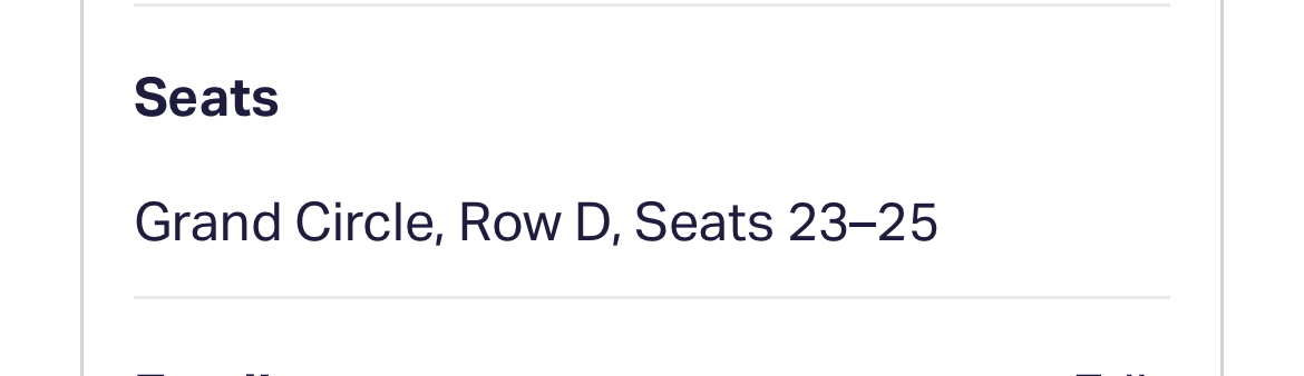 Phantom of the Opera 4/20 (3 tickets Grand Circle)
