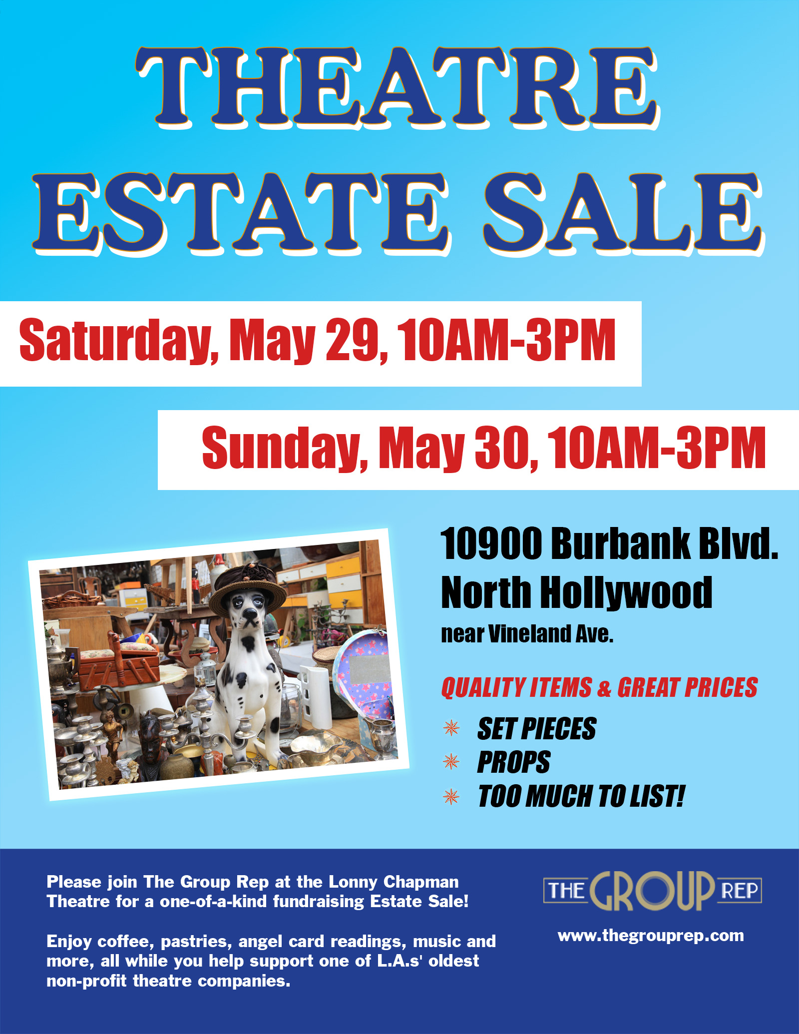 THE GROUP REP ESTATE SALE This Weekend May 29 & 30