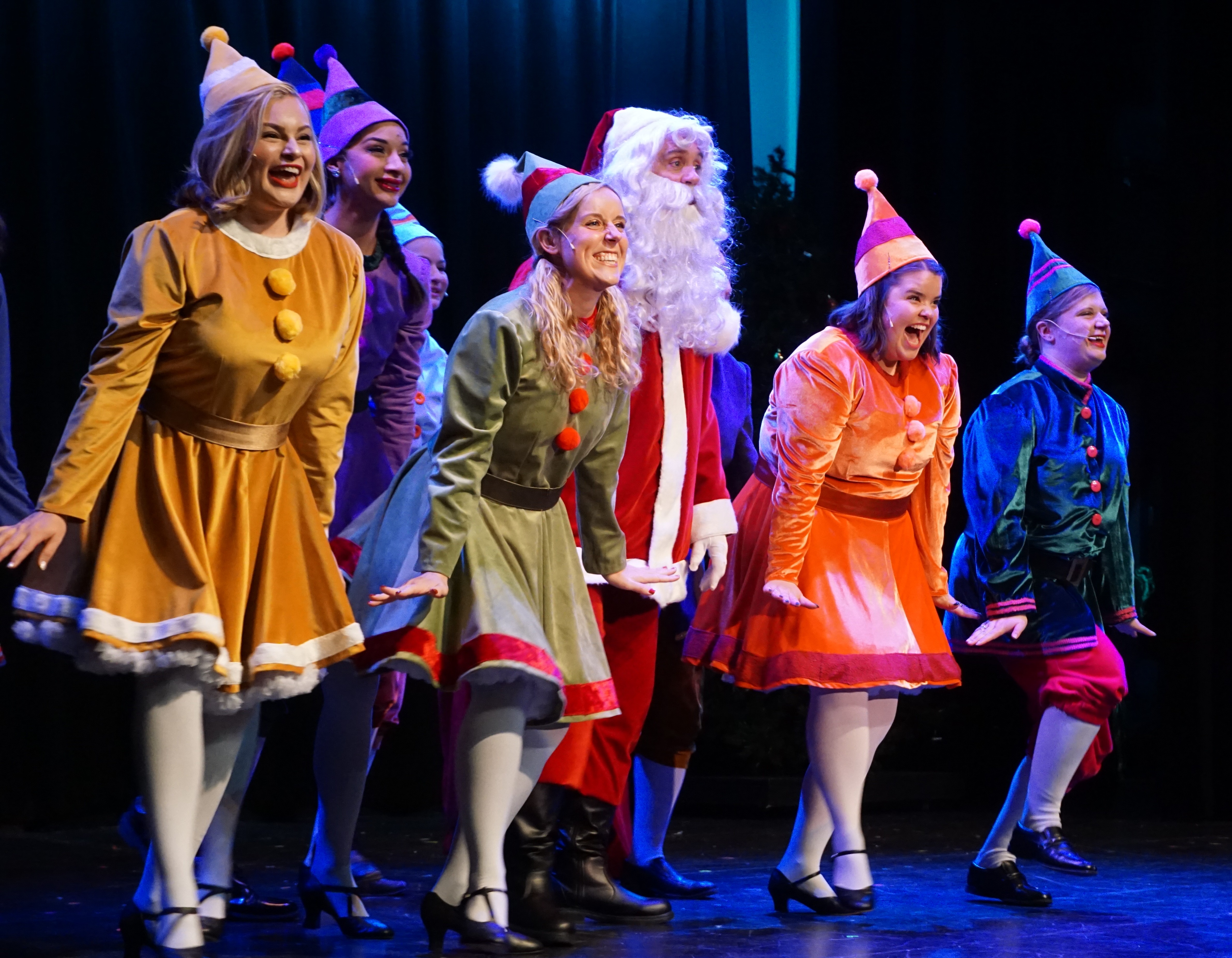 Happy All the Time - Katelyn Curtin, Katherine Alvarado, Erika Cowhey, Tom Hussey as Santa, Megan McLaughlin, and Kelli Rohrer