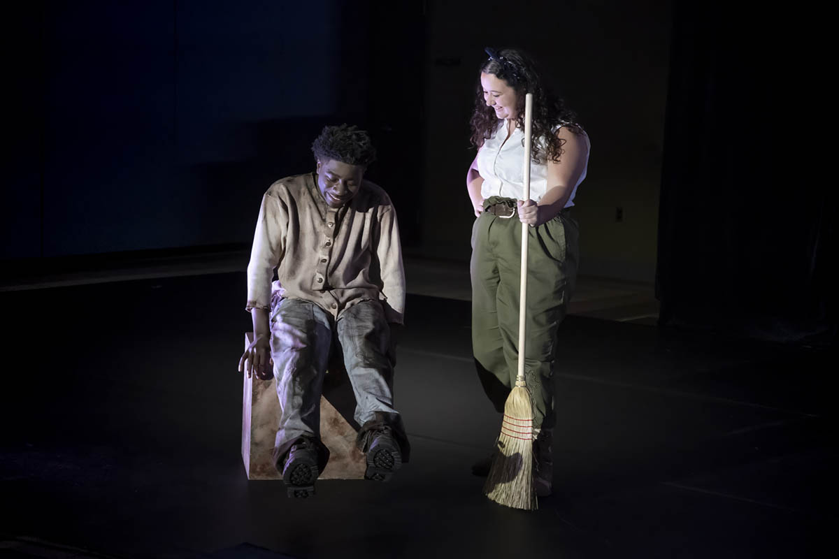 JaVonte Gowdy and Emma Robinson in The Diviners at Shelton State Community College. 