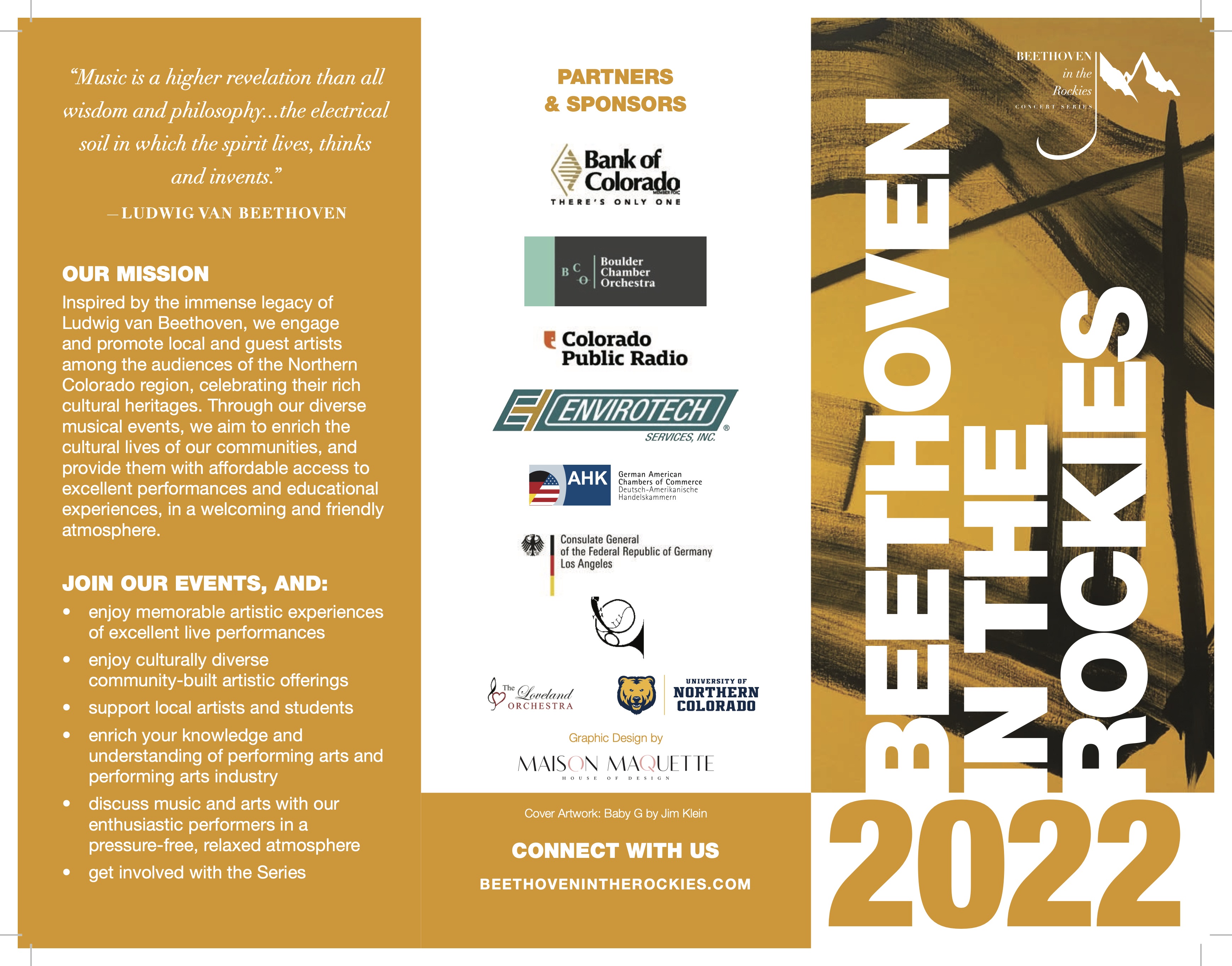 Beethoven in the Rockies: Concert Series (BITR) Official 2022 Brochure, pg. 1.