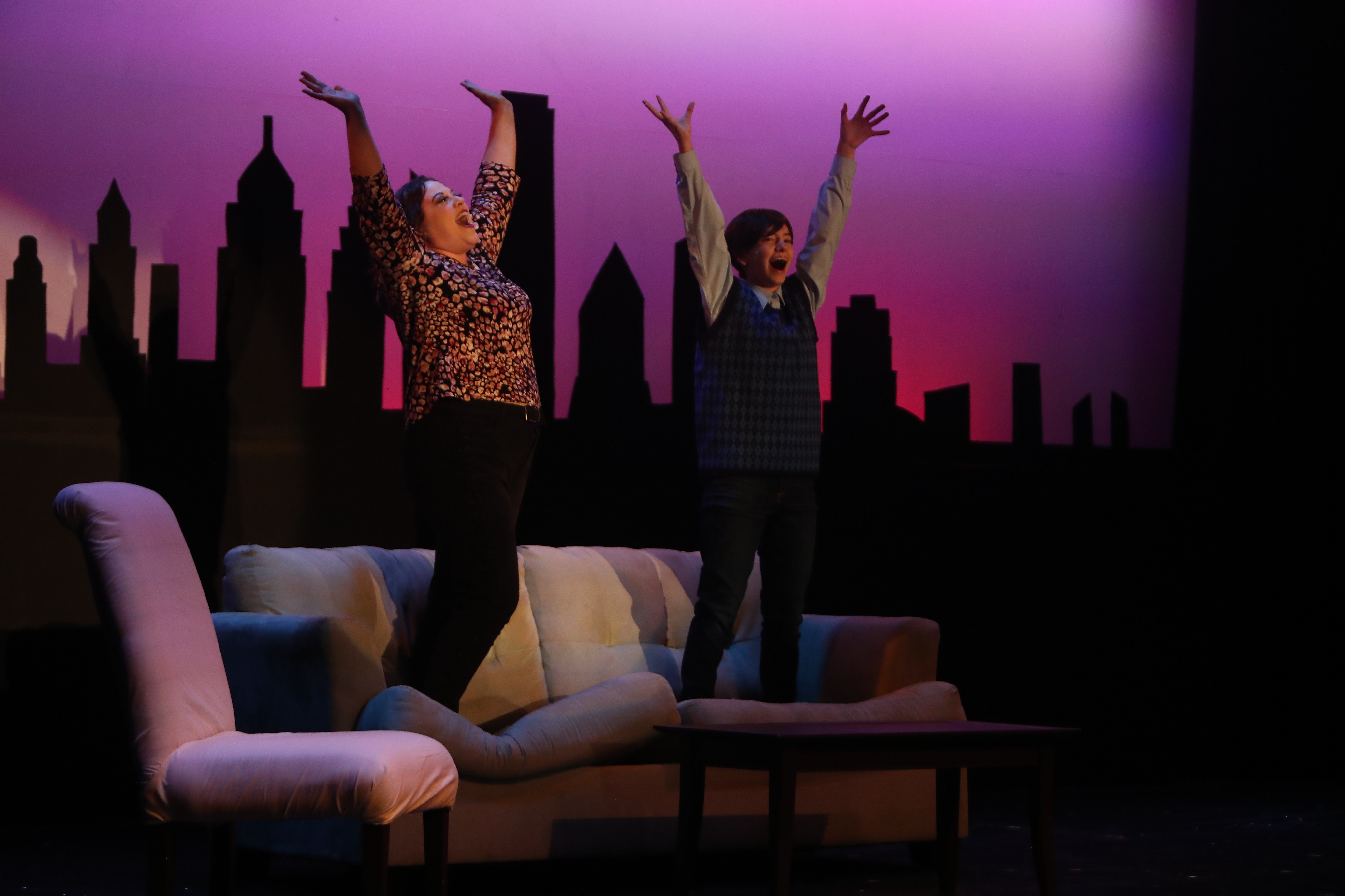 There Is a Santa Claus - Amanda Walsh as Emily Hobbs and Danica Pavic as Michael Hobbs; photo by Sarah Caputi There Is a Santa Claus - Amanda Walsh as Emily Hobbs and Danica Pavic as Michael Hobbs; photo by Sarah Caputi