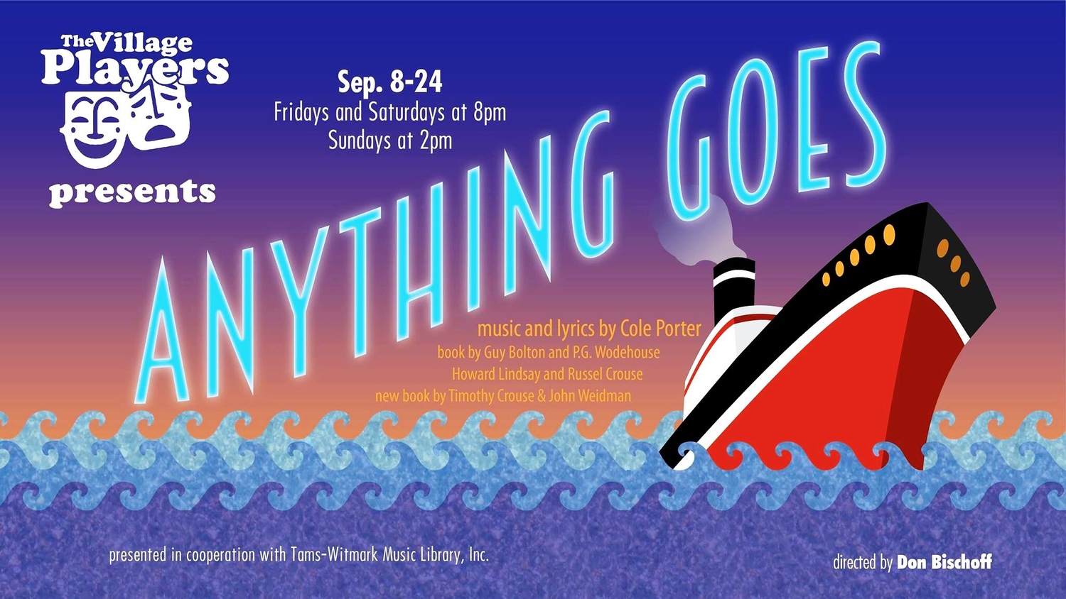 Anything Goes” aboard this mad cap ocean liner as Reno Sweeney (Danielle Caralis of Birmingham) leads the antics in Cole Porter’s musical Anything Goes. Or Reno Sweeney (Danielle Caralis of Birmingham) gets a “Kick Out Of You” in Cole Porter’s madcap musical Anything Goes. 6