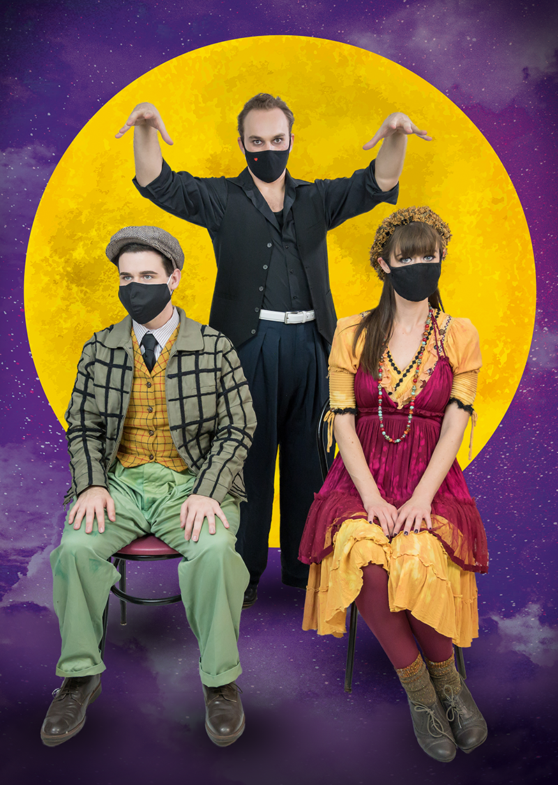 Mortimer (back) (Forrest Stringfellow) acts as the pupetteer for Matt (Zachary Mitchell) and Luisa (Miranda Robinson) Mortimer (back) (Forrest Stringfellow) acts as the pupetteer for Matt (Zachary Mitchell) and Luisa (Miranda Robinson)