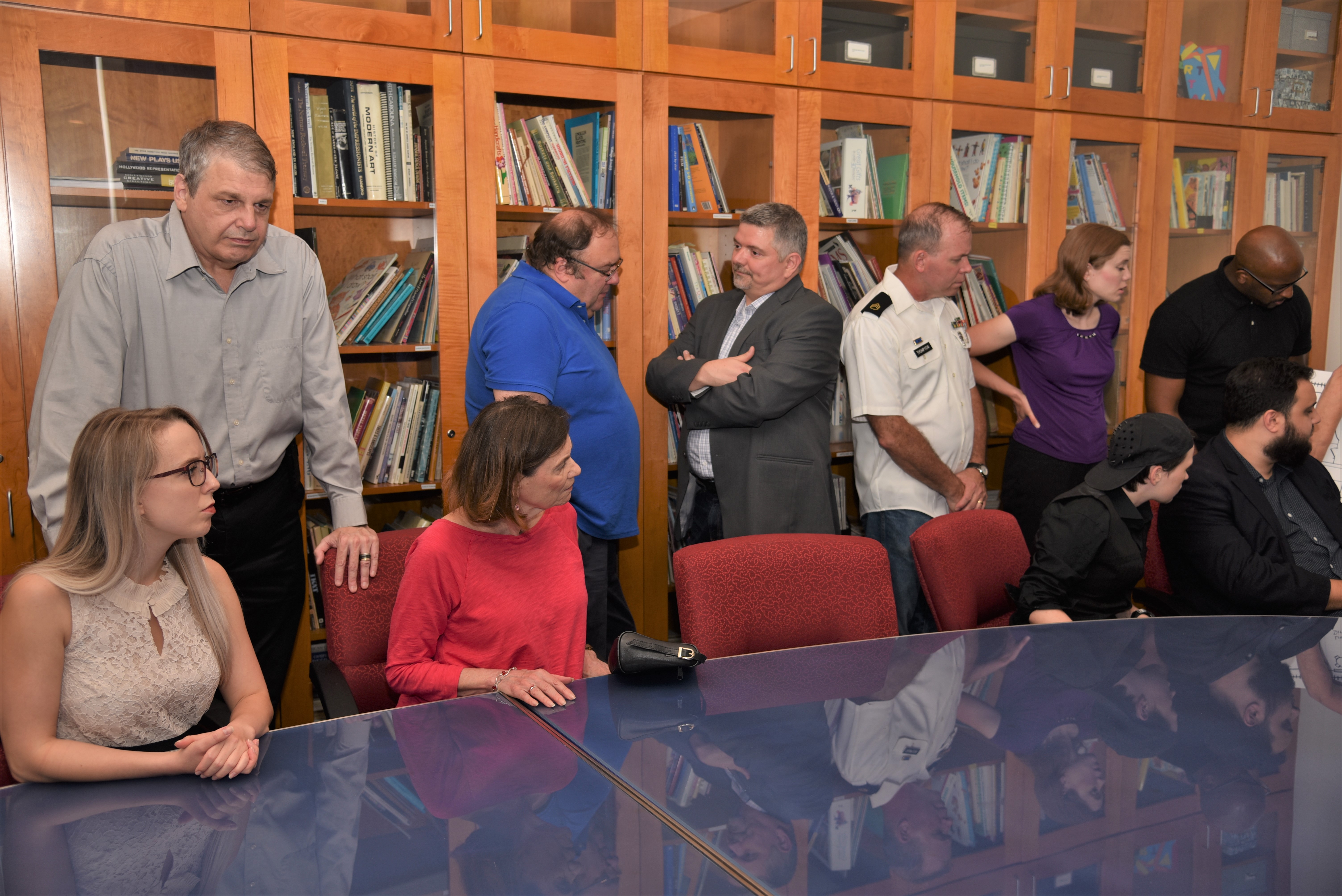 Tempers flare as the jury's stalemate continues into the hot evening hours. Photo by Ian Robson.