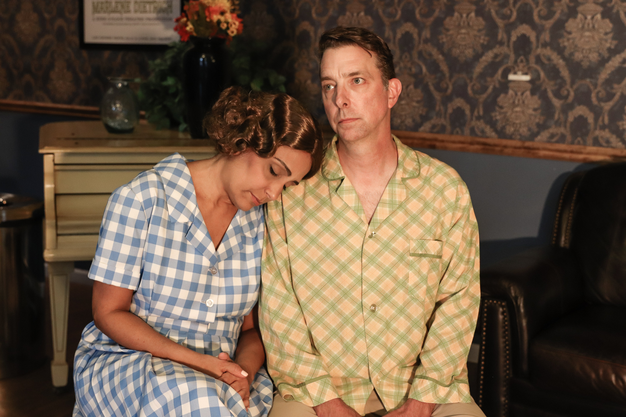 Karen Ferrara and Jason Moreland in Clybourne Park at Manes Studio Theatre