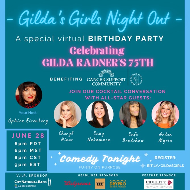 Gilda's Girls Night Out Show flyer with talent photos