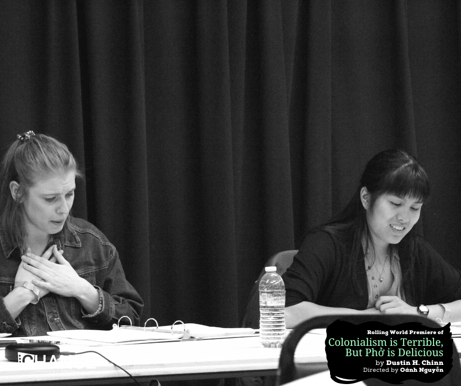 Chloe Gay Brewer and Hannah Mariah at the first read-thru for the rolling world premiere of 