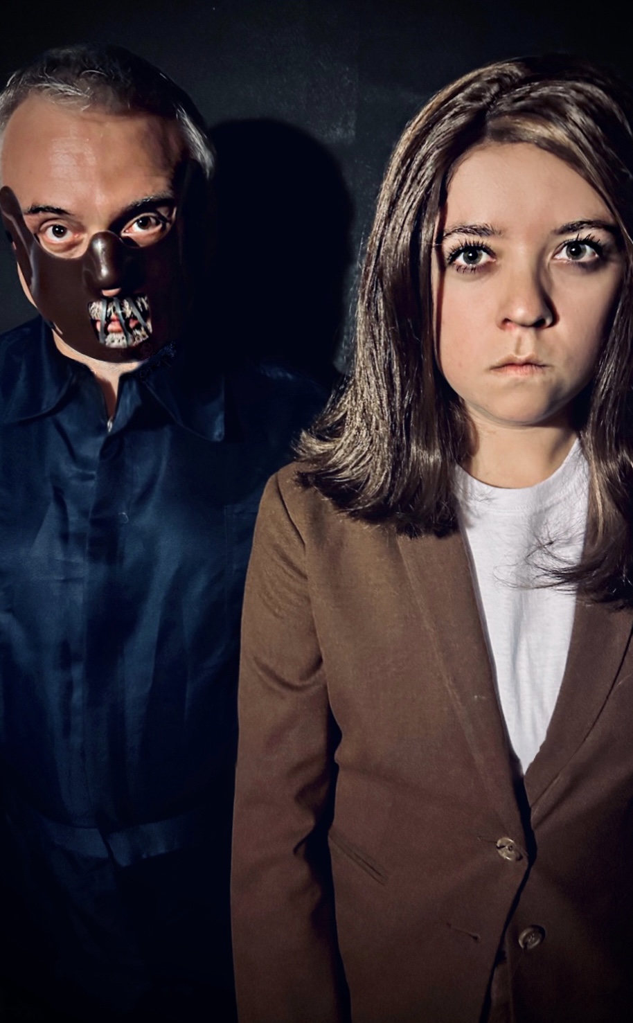 Jeff Richardson as Hannibal Lecter and Faith Gingrich Goetz-Issacs as Clarice Starling