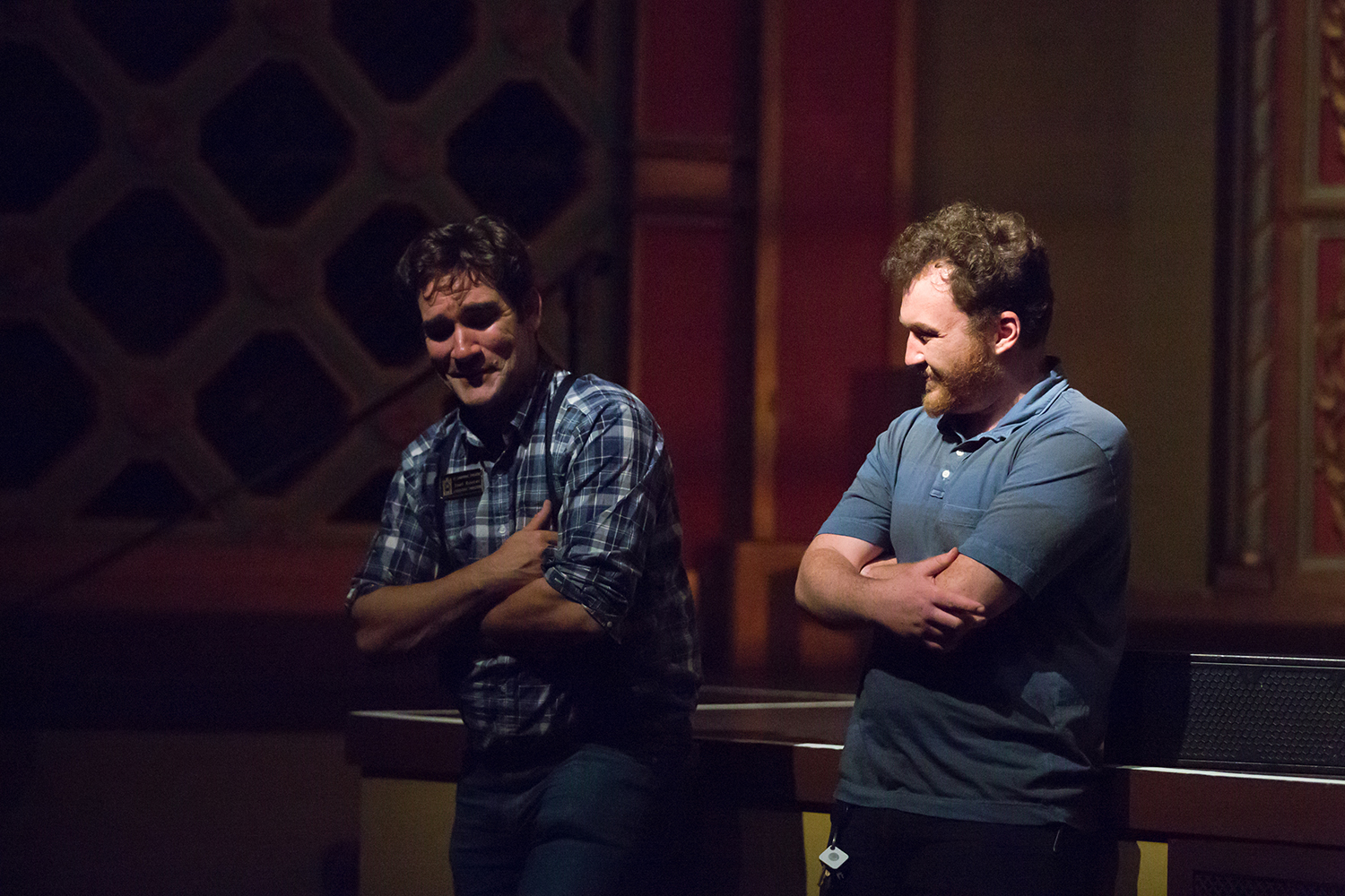 Our family Joel Roster, theater director and Josh, technical director from the El Campanil Theatre where Finding Her Voice the stage play was filmed hanging out before filming.