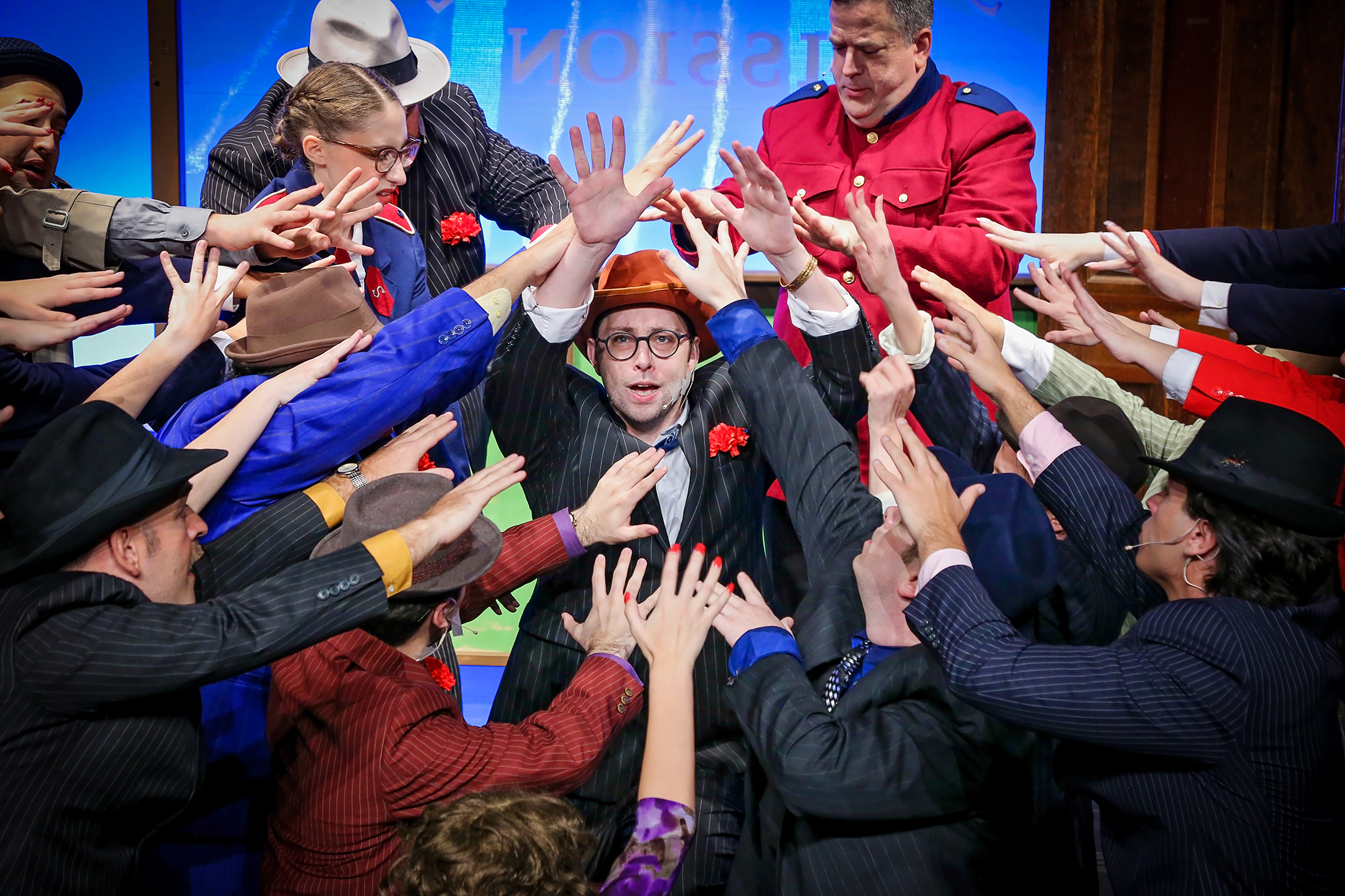 Nicely-Nicely Johnson (Michael Kirkland) and Ensemble Photo Credit: Fawn Nocera Photography 