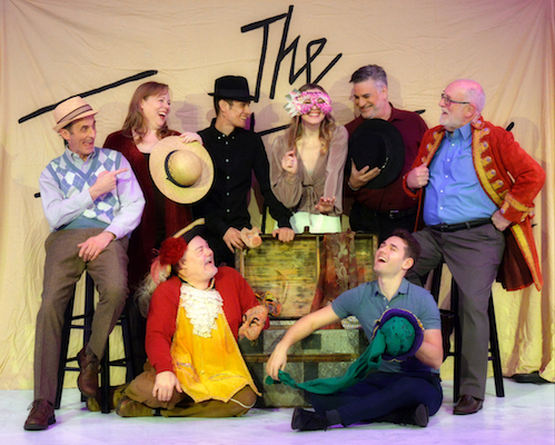 CAST OF THE FANTASTICS
Left to Right. Top Row: Jackson Davis* (The Girl’s Father - Bellomy), Krista Wigle* (The Boy’s Mother - Hucklebee), Jackson Glenn (The Boy – Matt), Annie Hunt (The Girl – Luisa), Stephen Guggenheim* (The Narrator – El Gallo), Stewart Slater (The Actor – Henry).
Bottom Row: Rick Haffner (The Man Who Dies – Mortimer) and Isai Centeno (The Mute – The Wall)
*Member of Actor’s Equity Association
