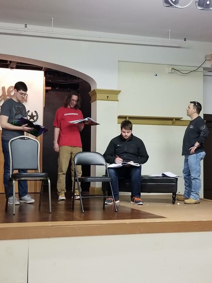 Our cast in rehearsals! 2