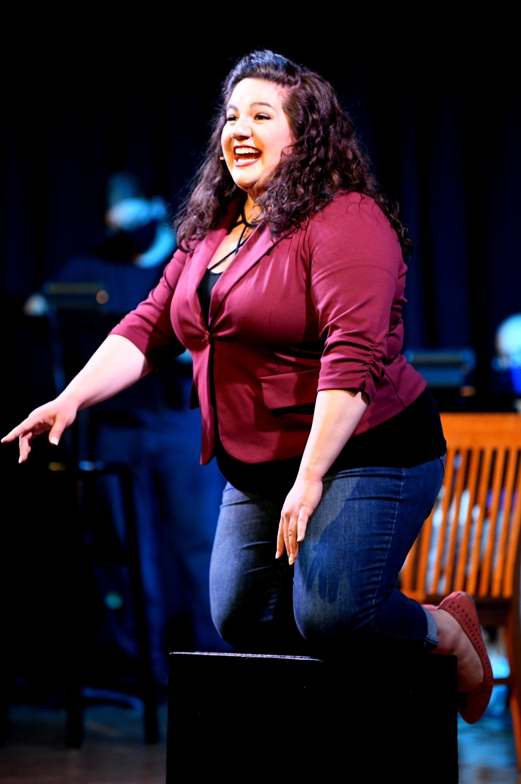 Lauren Kidwell, Songs for a New World dress rehearsal, April 6, 2021. Photo: Bruce Jaeger.