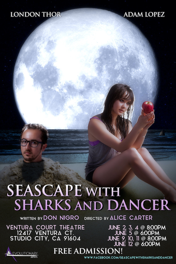 Seascape with Sharks and Dancer - Starring London Thor & Adam Lopez