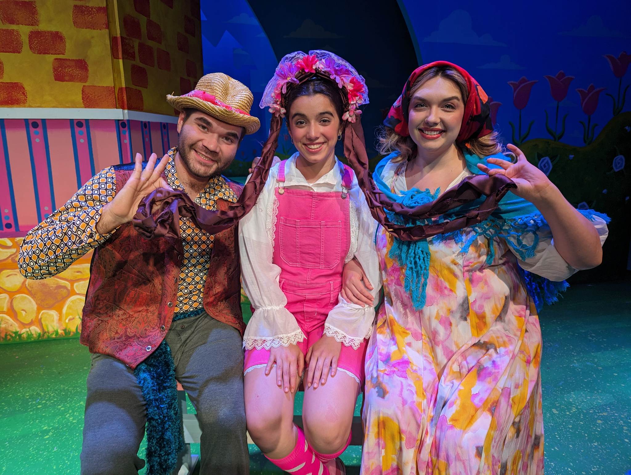 Eric (Stephen Denning) and Mary (Maria Hefte) share a light hearted moment with their daughter Rapunzel (Kelly Laines)