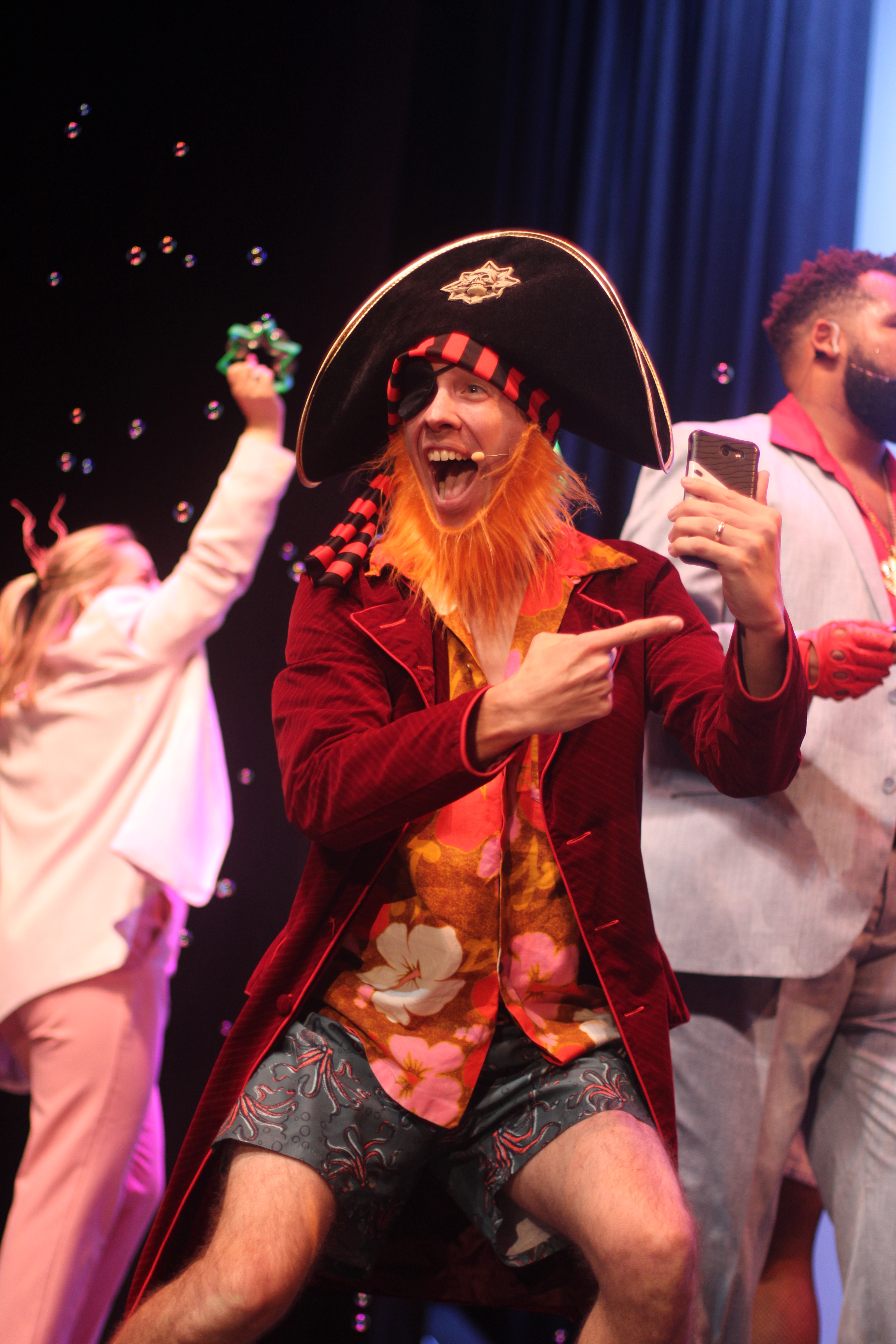 Patrick Clark as Patchy the Pirate (photo by Bee Pruitt, courtesy of Celebration Theatre Company)