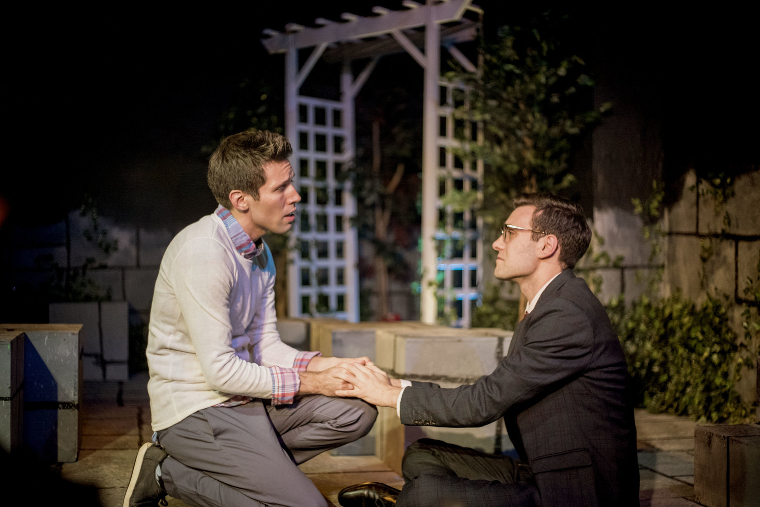 Matt Houston as The Man and Joe Giovannetti as The Lover in a scene from All That He Was. Photo: Nick Swatz 