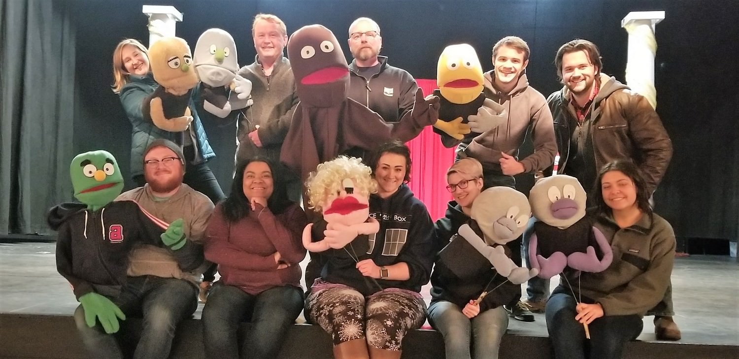 The cast of L-A Community Little Theatre's upcoming production of 'Avenue Q!' 