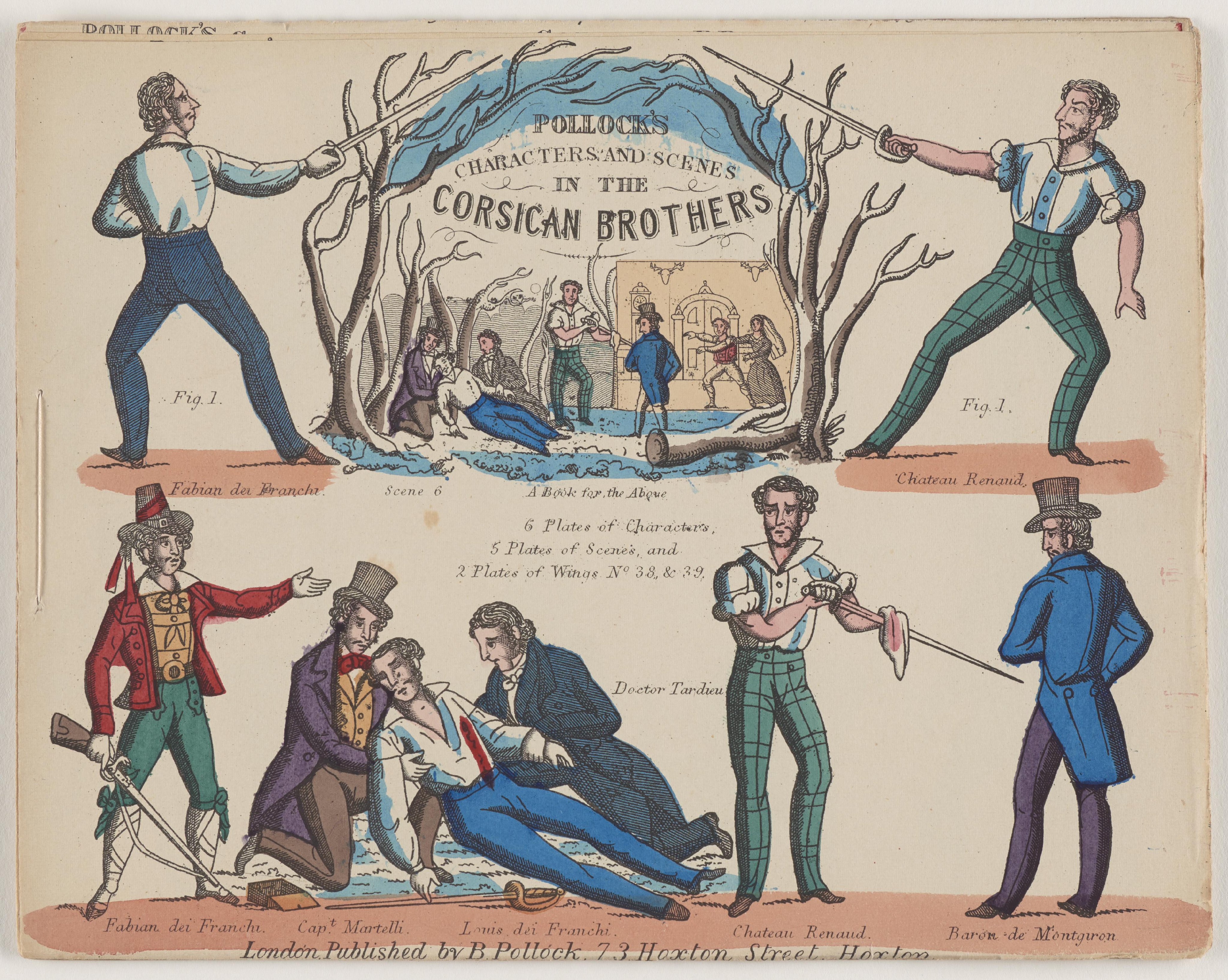 Original Playbill for The Corsican Brothers or the Fatal Duel. Original Playbill for The Corsican Brothers or the Fatal Duel.