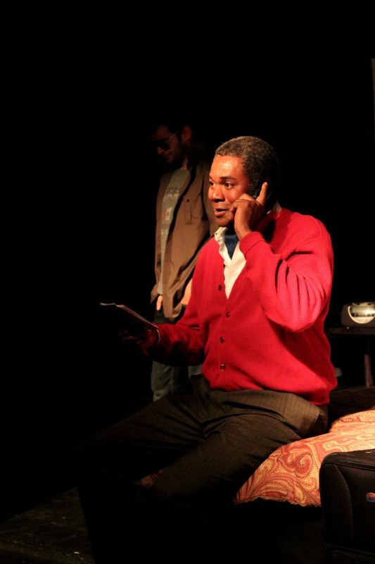 Channeling Kurtz: As political pundit Stanley C. Dunklin, Jr., Darryl Maximilian Robinson happily uses the ideas of Obama Critic Stanley Kurtz in the 2012 World Premiere of Rest For The Weary Spirit.