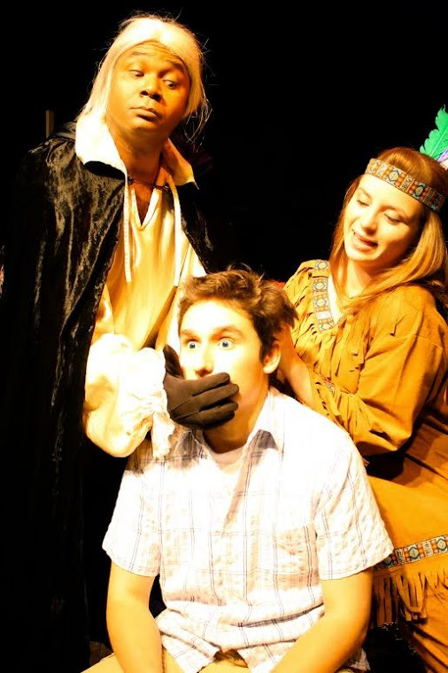 Hollywood Henry: Darryl Maximilian Robinson as Henry Albertson, Michael David as Matt and Stacy Lynn Baker as Mortima in the 2010 Hollywood Fringe Festival revival of The Fantasticks at The Complex.