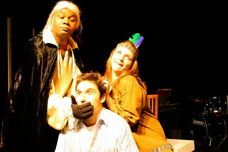 A Fun Revival: Darryl Maximilian Robinson as Henry Albertson, Michael David as Matt and Stacy Lynn Baker as Mortima in the 2010 Hollywood Fringe Festival 50th Anniversary Revival of The Fantasticks.