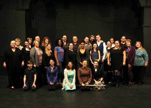 The playwrights, directors, composer, and cast of the 2018 New Works Playwright Competition at OCTA. Photo by Rita Marks. 1