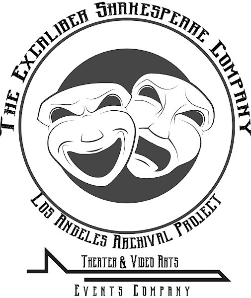 LOGO FOR THE WEST COAST WING OF THE ESC: Here is the 2020 Excaliber Shakespeare Company Los Angeles Archival Project Logo Designed by talented visual artist ALAN OCHOA. Logo courtesy of The ESC.