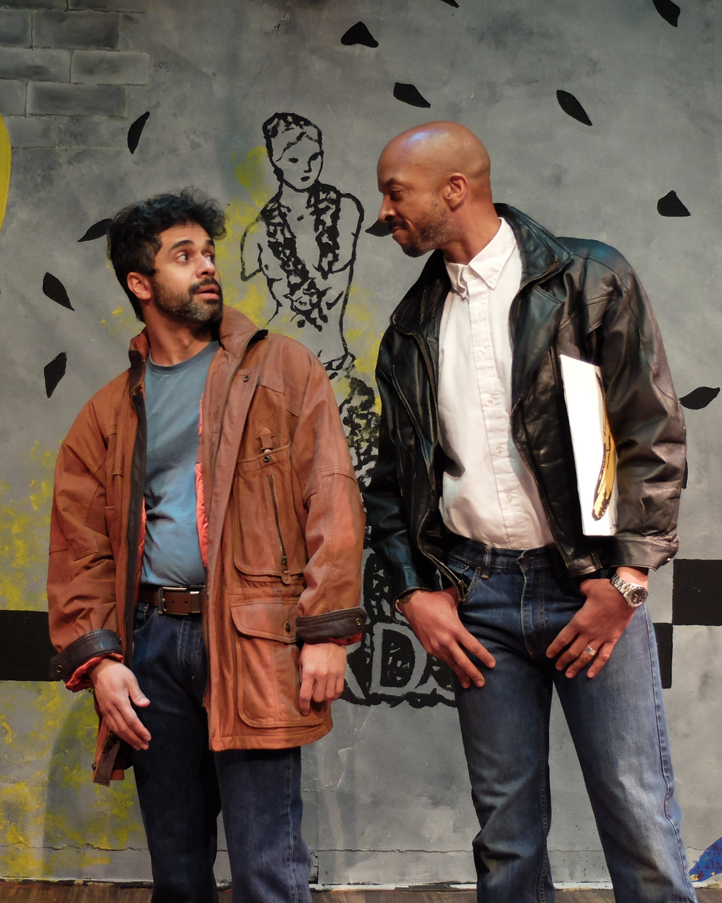 Alexander M. Cole and Rhassan Oyosaba Manning wait for the Man, Lou Reed, in Tom Lavagnino's I'm Waiting for My Man