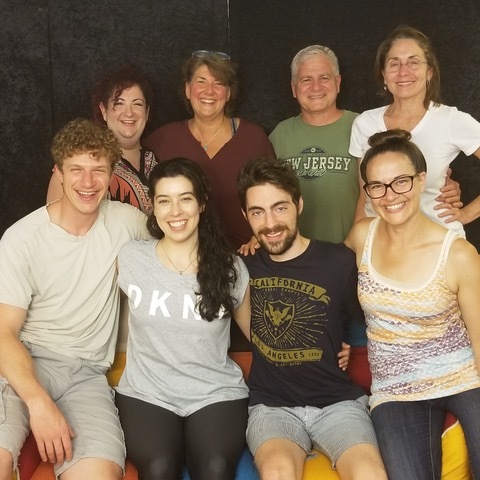 [CAPTION FOR ATTACHED CAST PHOTO]
Pictured in the cast of Jim’s Room are (front row, from left) Lucas Kane (as Ron), Michelle Daneshvar (Maddie), Jason Beckmann (Beau), Jess Beveridge (Bev); (back row, from left): Jess Erick (Shirley), Julie Griffin (Rachel), Patrick McGuinness (Marty), Susan Ward (Agnes).
Photo by Robin Anne Joseph.
1