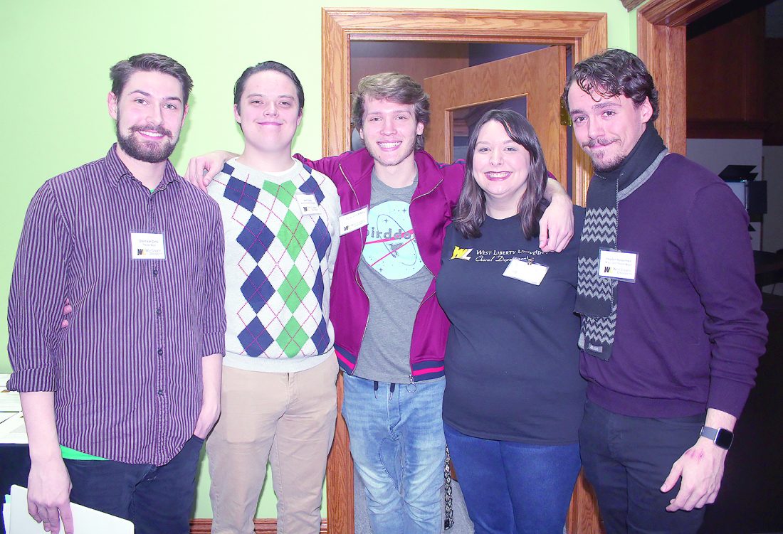 READY TO PERFORM — “Sweeney Todd” cast members include, from left, Grant Van Camp, Isaac Cardot, Zach Ziolkowski, Josie Jarrett and Hayden Heiserman. 